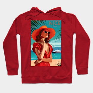 Nice, France, Vintage Travel Poster Hoodie